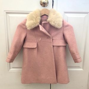 JOHN LEWIS, girls pea coat , pink